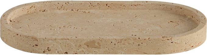 Ovale Travertin Serveerplank & Plateau Beige