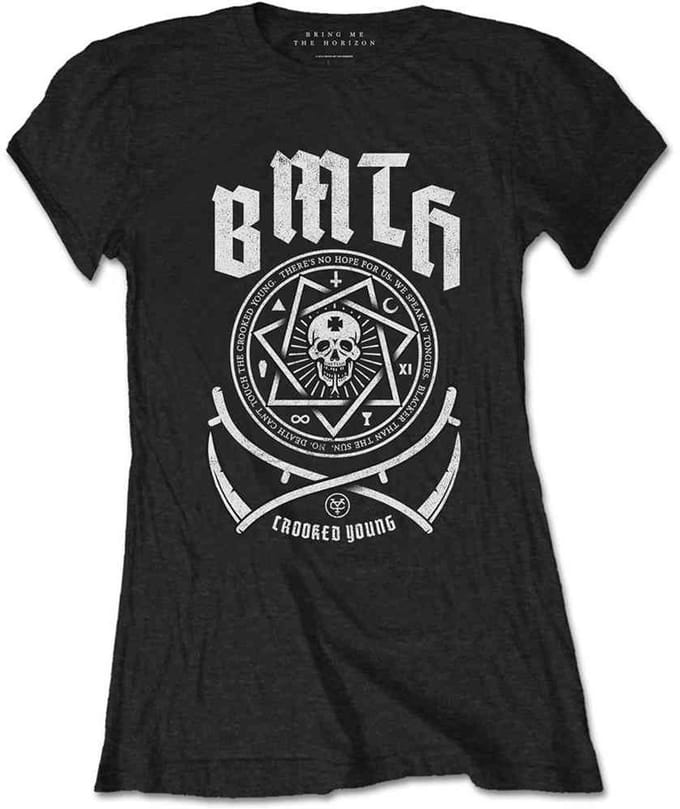 Bring Me The Horizon - Crooked Dames Tshirt - S - Zwart