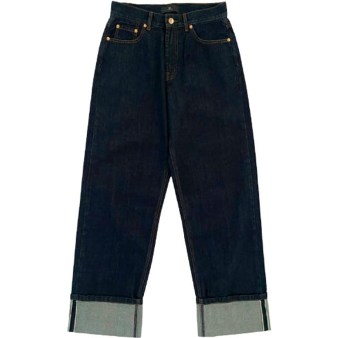 WithBlack Wblhazel blue turn up jeans 00001436
