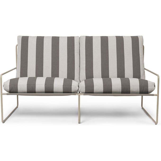 Ferm Living Desert Stripe 2-Zitsbank - Cashmere/Chocolate