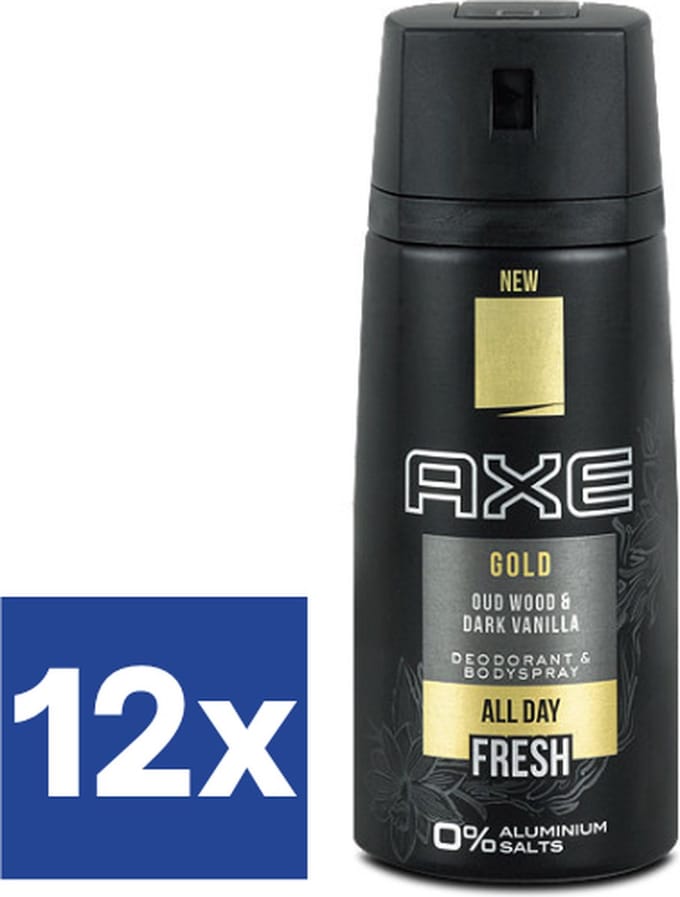 Axe Deodorant Spray Gold (Voordeelverpakking) - 12 x 150 ml