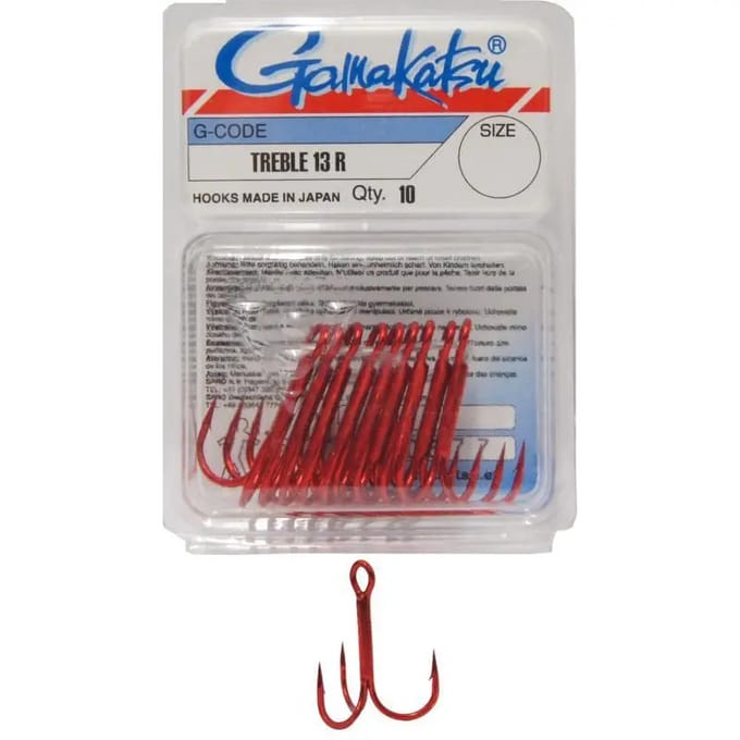 Gamakatsu Treble 13R Rood Red / #4