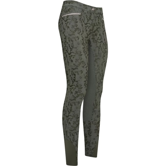 Imperial Riding Rijbroek El Capone Full Grip Donkergroen - 34