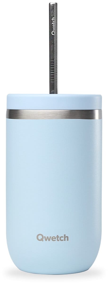 Qwetch Cold Cup Geïsoleerd - Pastel Blauw