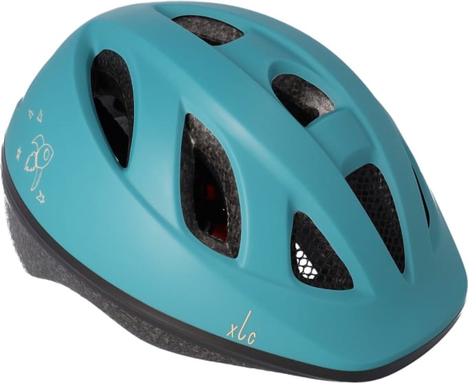 XLC Kid BH-C16 - Fietshelm Kinderen – LED Achterlicht – Maat XS/S – Blauw/Grijs