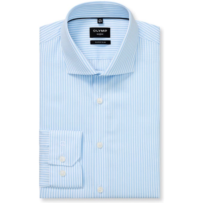 OLYMP No. Six Overhemd, Super Slim, Royal Kent, Bleu