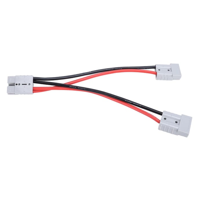 Batterij Adapterkabel Snelkoppeling 50A Stekker 8AWG Draad Y-Splitter Batterij Connector Kabel voor Golfkar Elektrisch black