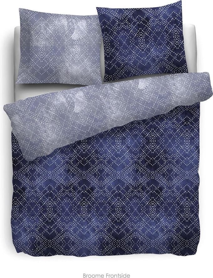 HNL Velvet Touch Broome Dekbedovertrek - 135x200 + 80x80 cm - Blue