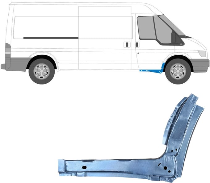 Binnenste reparatie dorpel voor Ford Transit 2000-2013 / Rechts