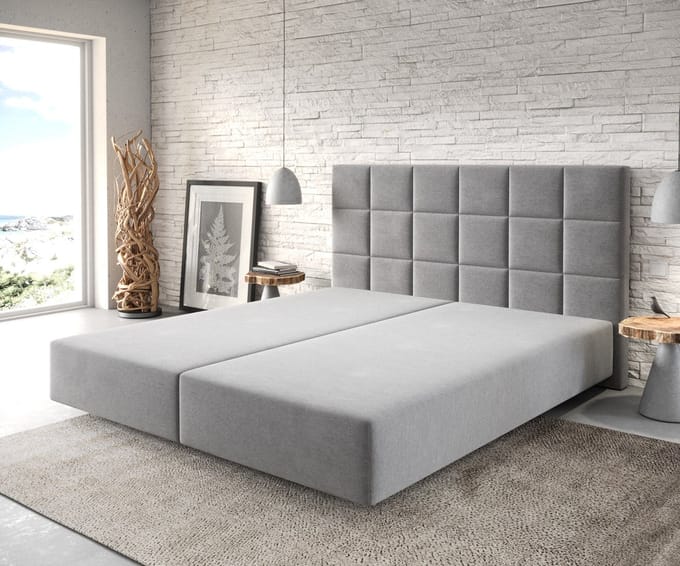 Boxspring-frame Dream-Fine microvezel grijs 180x200