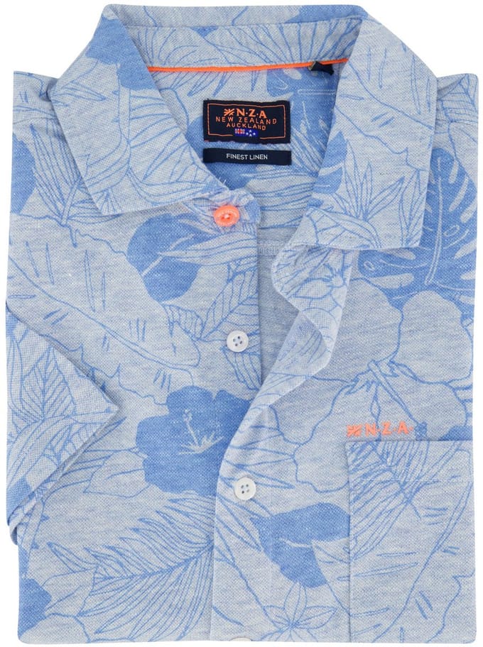 NZA - Heren Overhemd - 26DN592S - 2658 Sunny Blue Melange