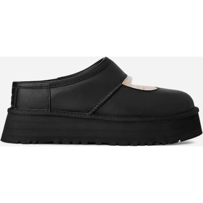 UGG® Bea Mary Jane LTHR for Women in Black, Leather/Polyester/Wool