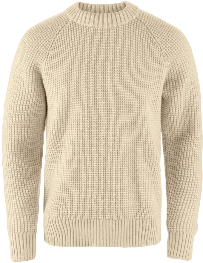 Fjallraven Ovik Waffle Knit Men - Trui - Heren - Light Beige - Maat M