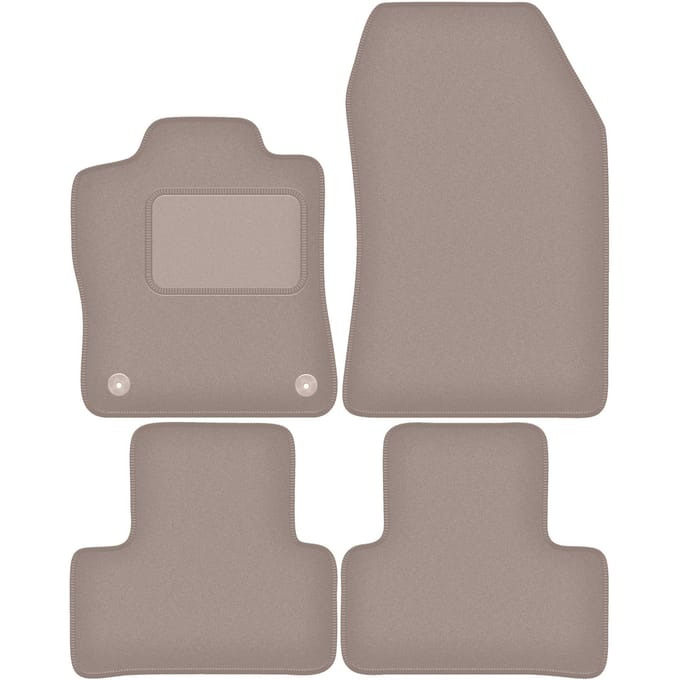 Beige fluwelen matten voor: DS. 4 E-Teanse PlugIn Hybrid (2021-)