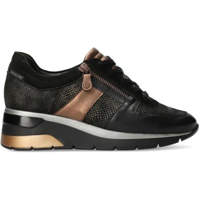 Mephisto Elisia - dames sneaker - Zwart - maat 40.5 (EU) 7 (UK)