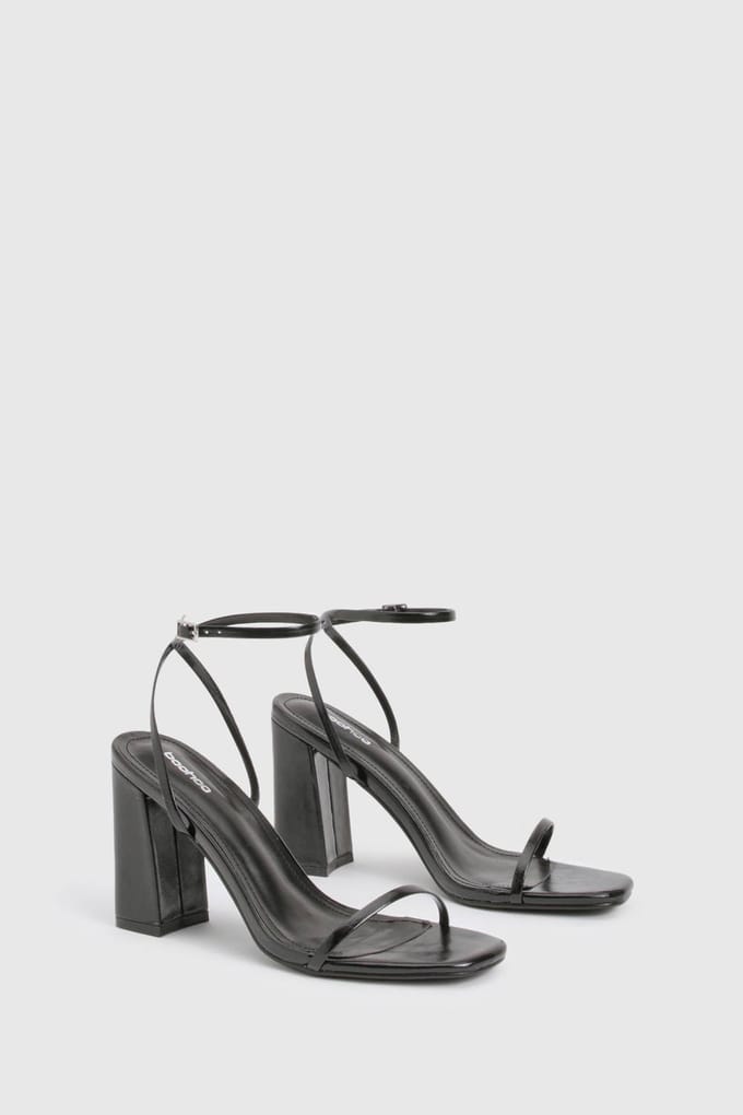 boohoo Dames 2-Delige Blokhakken | Black | Maat: 6
