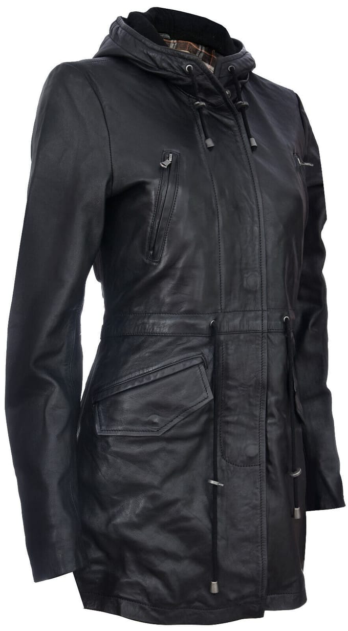 Dames halflange parka-jas met capuchon-Oakengates