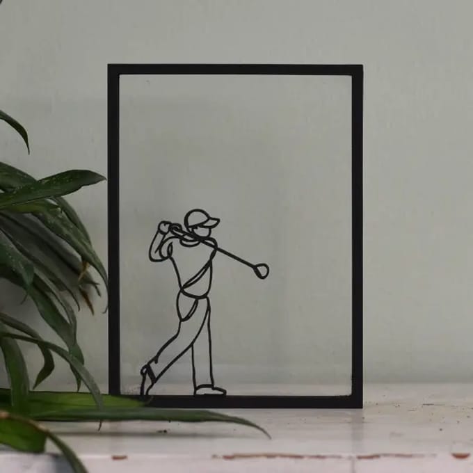 Houten Lijstje - Floating Frames - Golfer