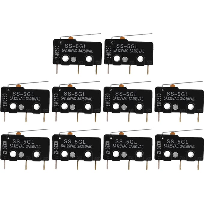 10 stuks Eindschakelaar 3D-printer Accessoires voor ENDSTOP RAMPS 1.4 SS‑5GL Mini-schakelaars gray