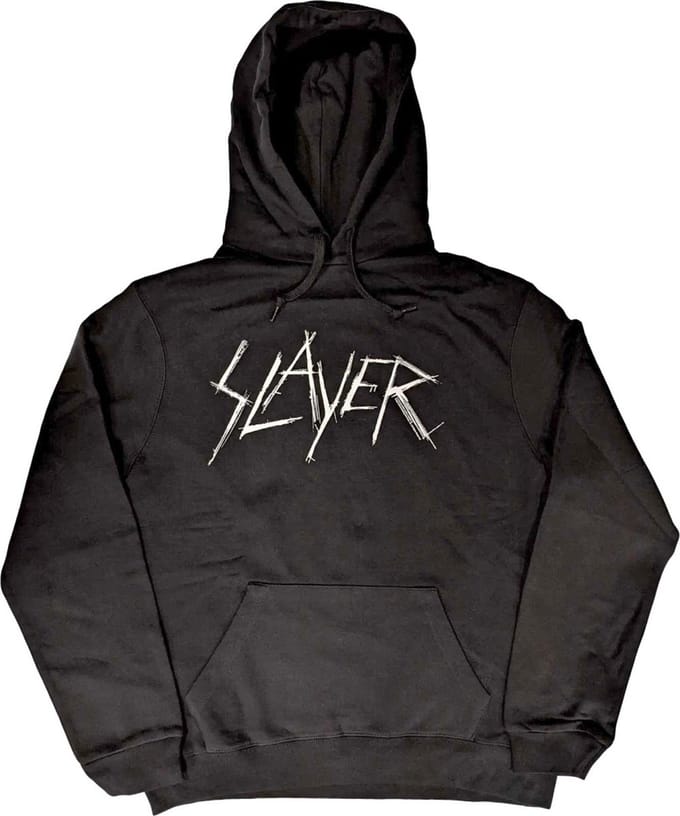 Slayer - Scratchy Logo Hoodie/trui - L - Zwart