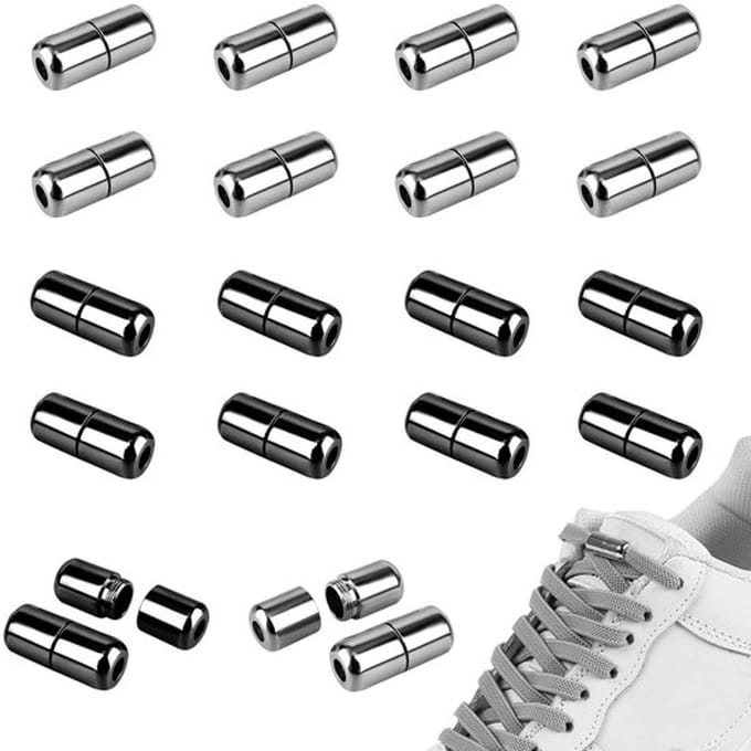 Dailygoody - Metalen capsules voor veters - Elastische vetersluiting