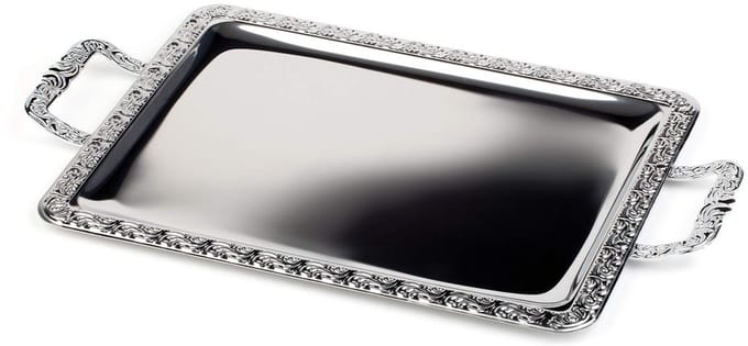 APS Dienblad - Serveertray - RVS - 75 x 44,5 cm - Vaatwasserbestendig - Breukvast - Stapelbaar