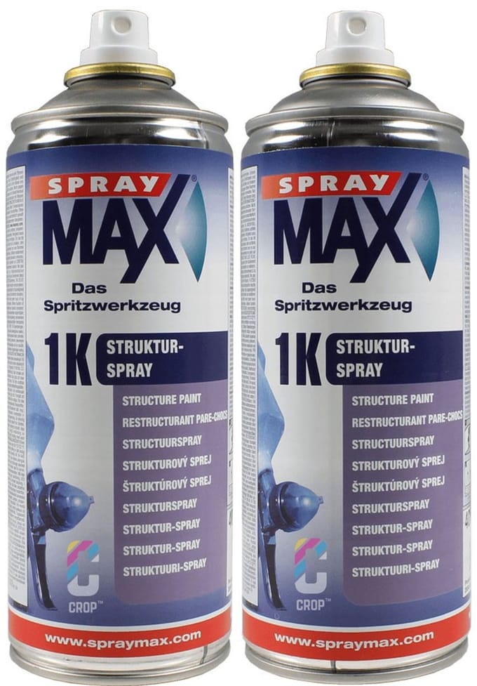 1K Kunststof Structuurlak in Spuitbus SprayMax - Middel