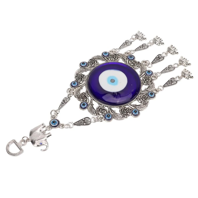 Blauw Oog Wanddecoratie Uniek Hanger Holle Bloemen Turkse Geluksmuurdecoratie voor Huis gray