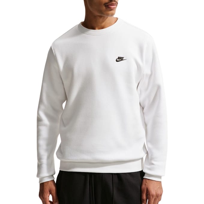 Nike Club Crew Sweatshirt Heren-Wit