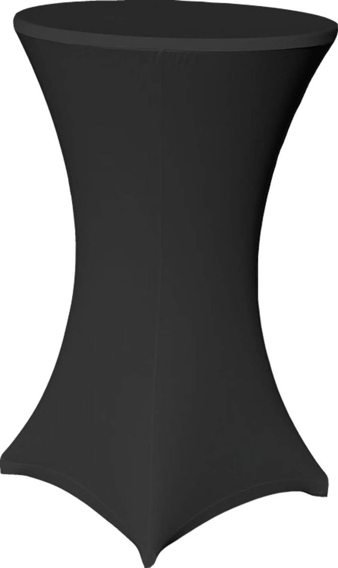 Elastische Statafelhoes Zwart voor Ronde Tafels tot 65 cm Diameter