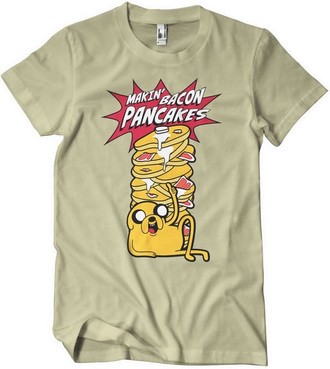 Adventure Time Makin' Bac-on -pannenkoeken T-shirt kaki