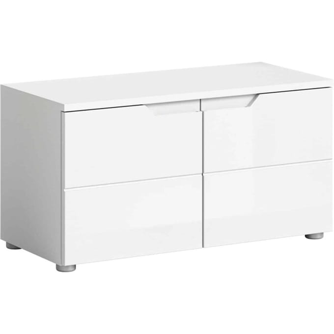Solero bank wit hoogglans MDF TZ - 37x80x43cm