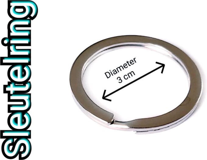 Zilveren sleutelringen 30 mm diameter (250 stuks) | Sleutelring voor sleutelhanger | Splitringen