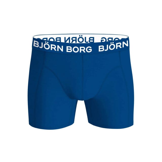 Björn Borg Cotton Stretch boxers - heren boxers normale lengte (3-pack) - navy blauw - print - blauw