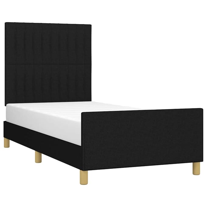 vidaXL - Bedframe - zonder - matras - 100x200 - cm - stof - zwart