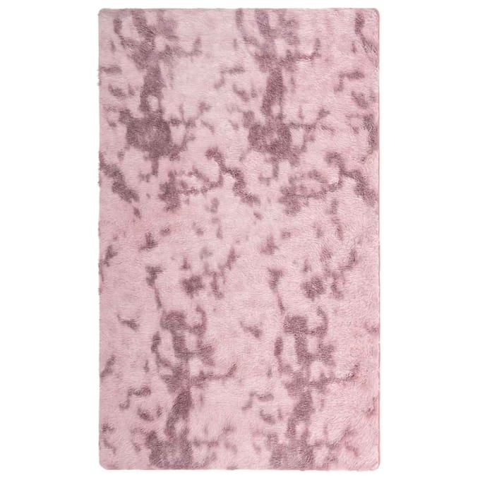 vidaXL - Hoogpolig - vloerkleed - NAVARRA - 80x150 - cm - polyester - stoffig - roze