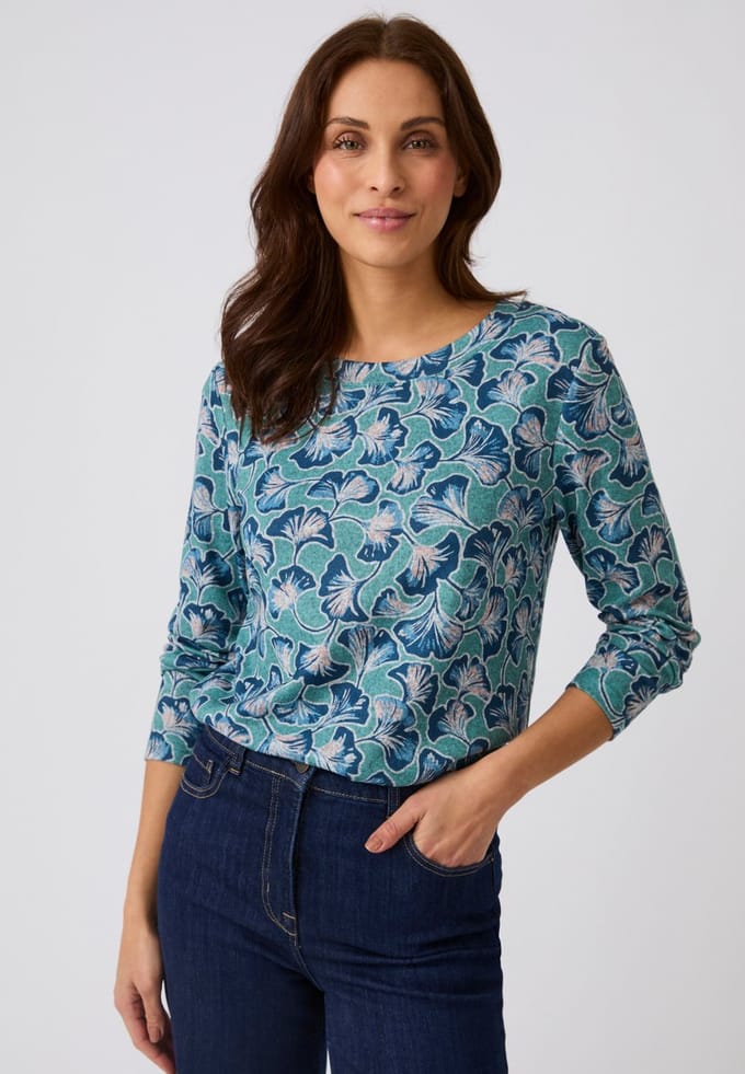 Damart - T-shirt geborsteld warm tricot - Dames - Groen - M