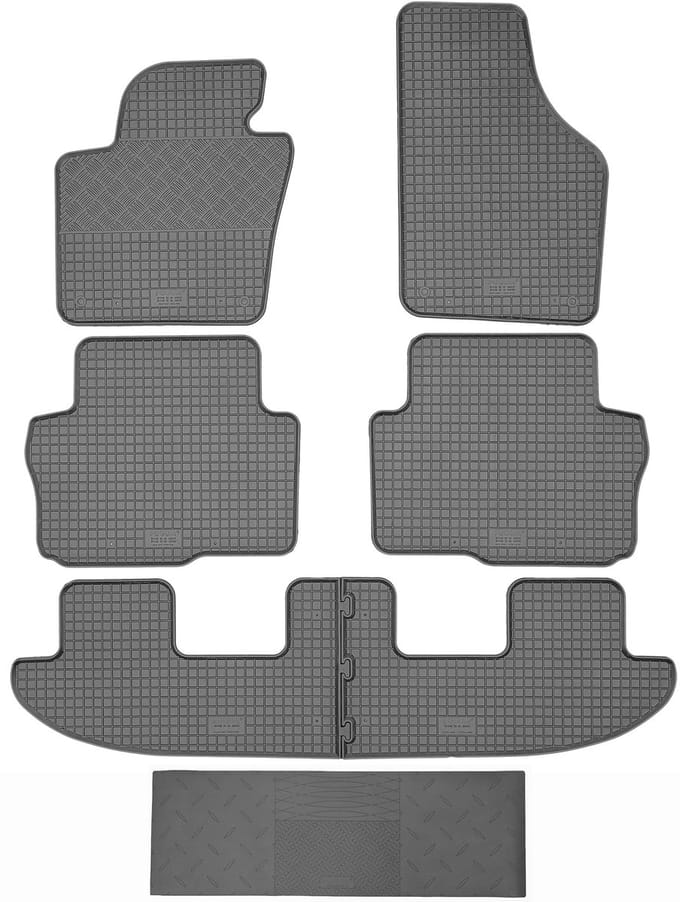 Max-Dywanik Rigum - Automatten Set - Seat Alhambra II - 7-Zitter - 2010-2018 - Zwart