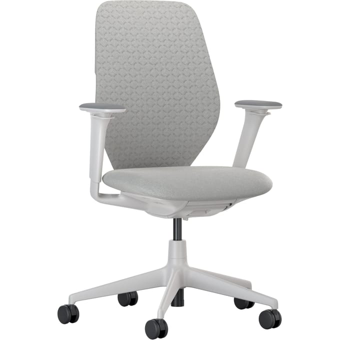 Vitra ACX Soft Bureaustoel - Grid Knit 01 stone grey - Quilted Knit 01 stone grey