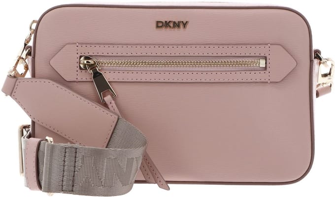 DKNY Leren schoudertas Bryant Camera Bag Pale Blsh oud roze