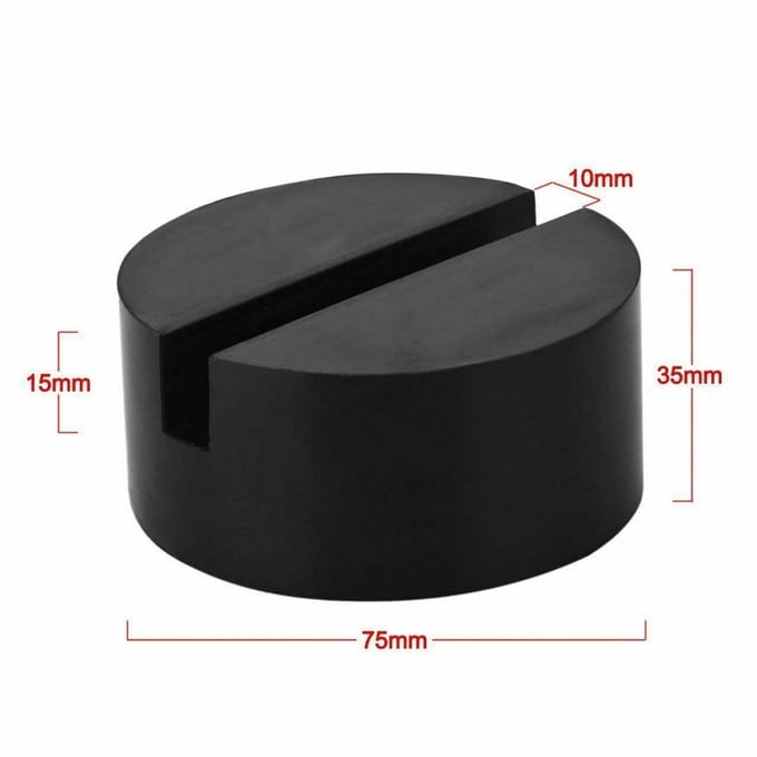 2× Sleufrail Vloer Jack Schijf Rubber Pad Adapter voor Pinch Weld Side JACKPAD black