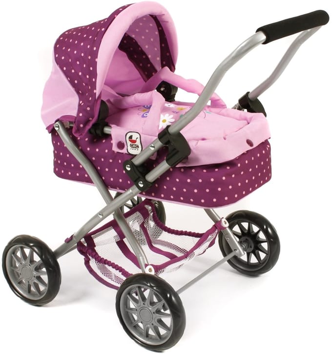Bayer Chic 2000 - Kleine Poppenwagen Smarty - Dots Brombeere