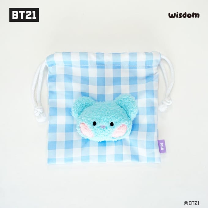 Bts (Bangtan garçons) Pochette visage BT21 minini, Officielle, Originale, Authentique, K-POP, idole white