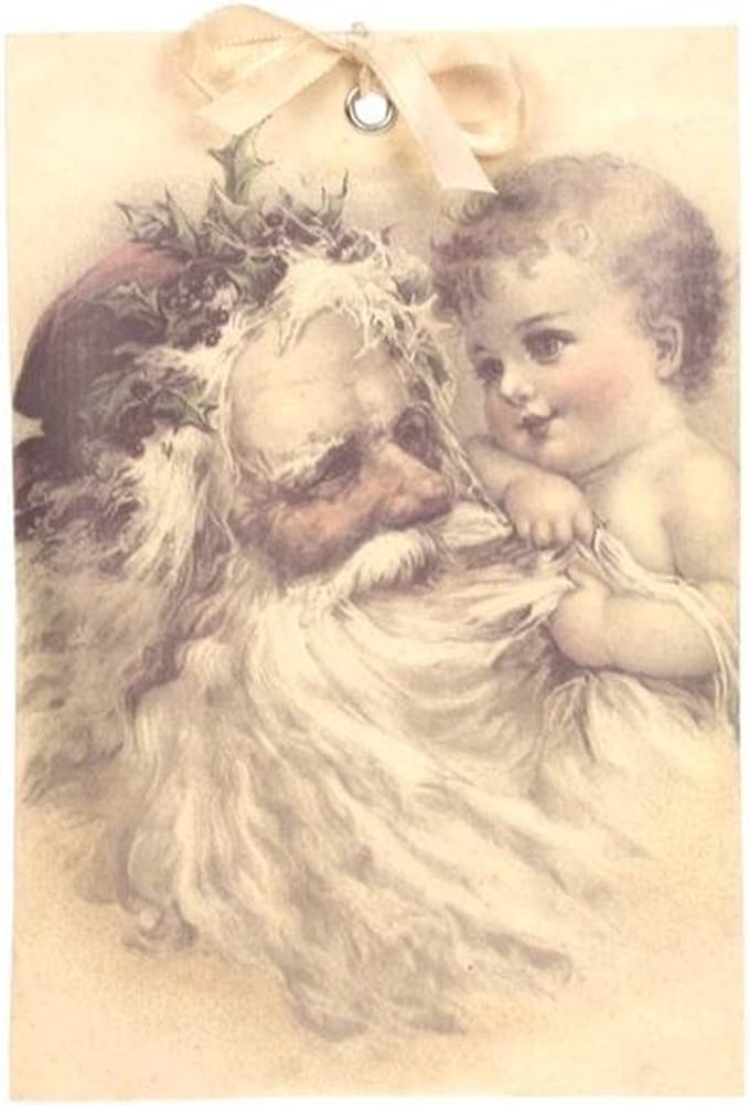 Geurzakje kerstman kind (kaneel) 17x11,5cm