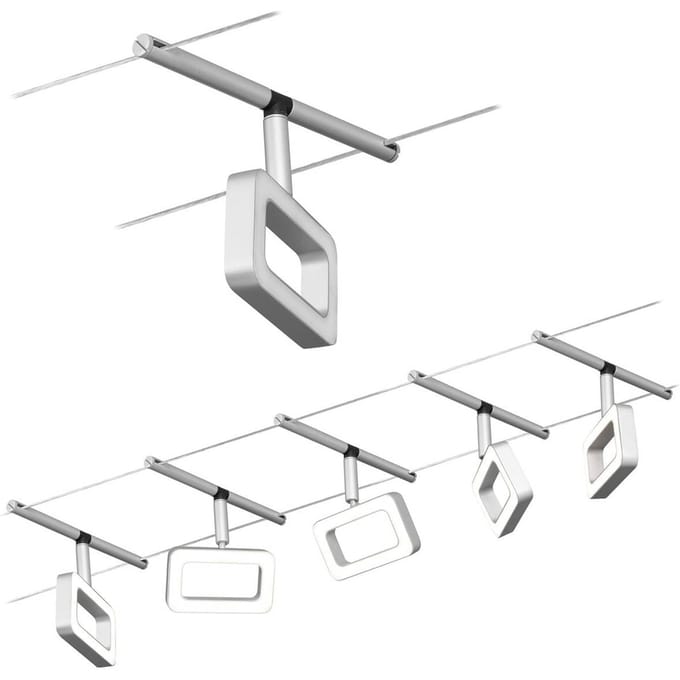 Paulmann Frame LED kabelsysteem 5-lamps mat chroom