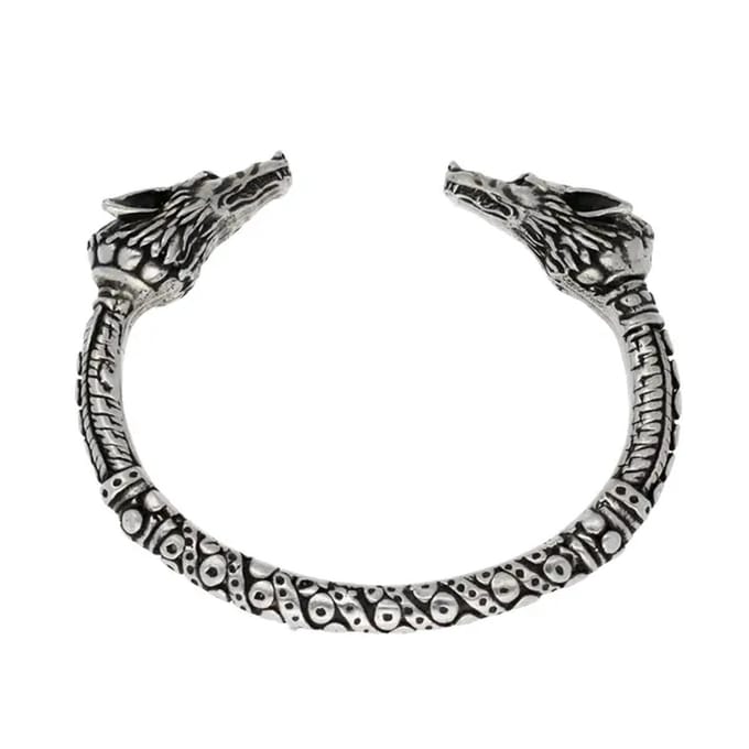 St Justin, armband, Wolf hoofd arm ring(TB2037)