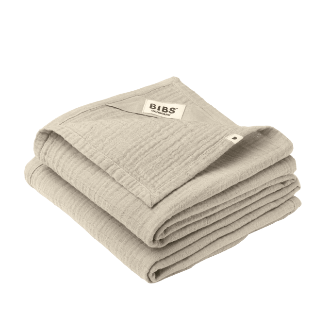 BIBS Mousseline Doek 2-Pack 70X70 Cm Zand 2 st
