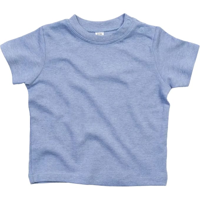Babybugz Baby T BZ02 - Heather Blue - 3-6 Monate
