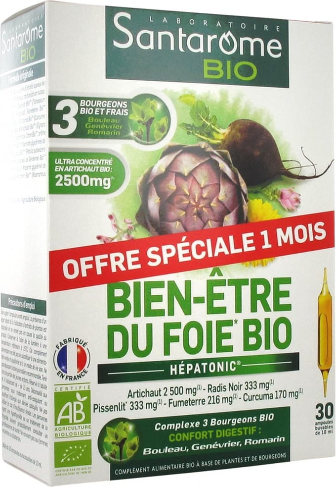 Santarome Organic Liver Wellness 30 Ampullen