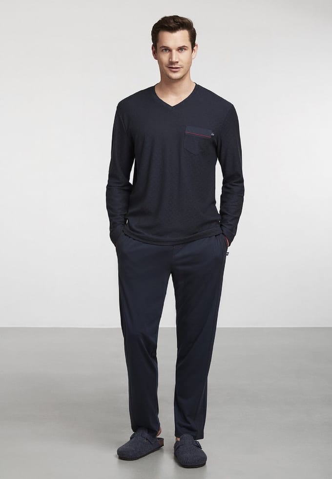Nautica - Pyjama Set Voor Heren, Lange Mouwen - S
